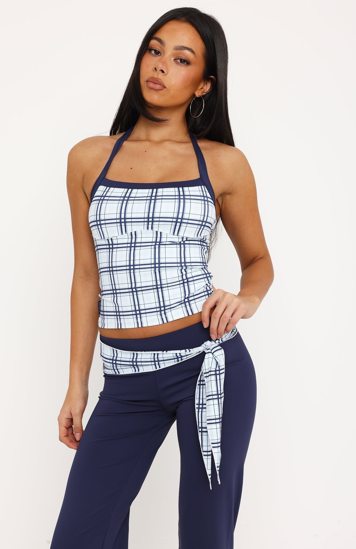 Learning To Love Halter Top Navy - Image 2